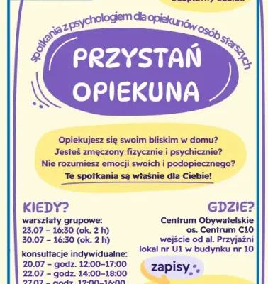 Bezpłatne wsparcie psychologiczne dla opiekunów seniorów w Krakowie