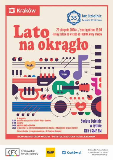 Jubileusz 35-lecia Dzielnic Krakowa: „Lato na okrągło” 29 sierpnia