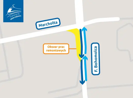 Nowa organizacja ruchu na ul. Bohomolca od 10 lipca – tramwaj do Mistrzejowic