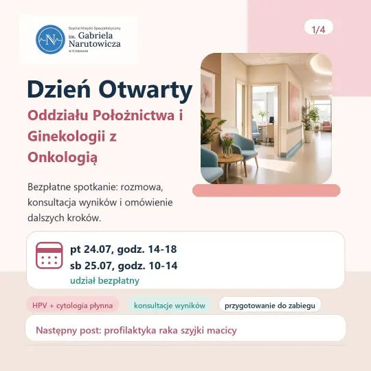 Dzień Otwarty w Szpitalu Narutowicza – bezpłatne konsultacje dla kobiet