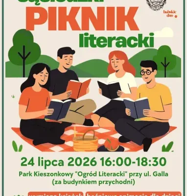 Sąsiedzki piknik literacki w Parku Kieszonkowym przy ul. Galla