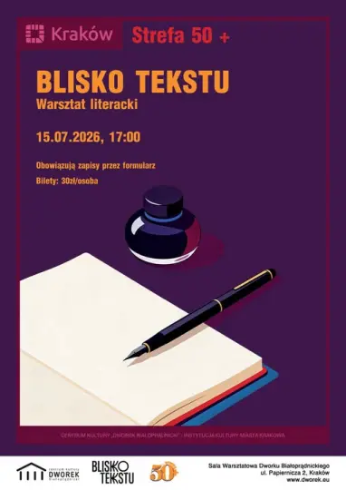 Warsztaty literackie dla seniorów w Dworku Białoprądnickim