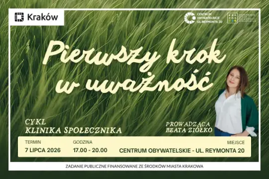 Bezpłatne warsztaty uważności w Krakowie – lipcowy cykl w Centrum Obywatelskim