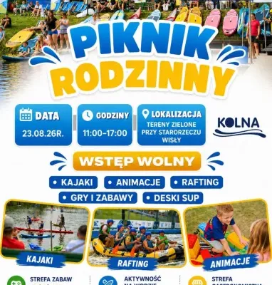 Piknik Rodzinny na Kolnej: kajaki, SUP i animacje dla całych rodzin