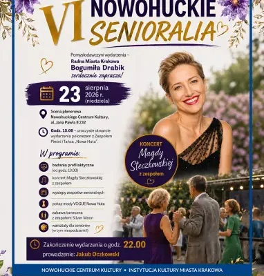 VI Nowohuckie Senioralia: Magda Steczkowska i moc atrakcji dla seniorów