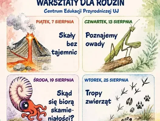 Sierpniowe warsztaty przyrodnicze dla rodzin w Centrum Edukacji Przyrodniczej UJ