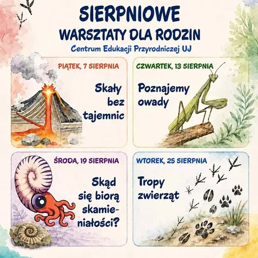 Sierpniowe warsztaty przyrodnicze dla rodzin w Centrum Edukacji Przyrodniczej UJ