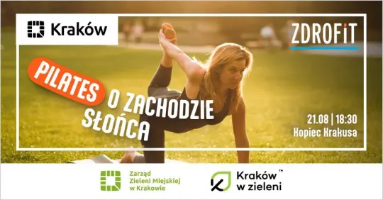 Pilates o zachodzie słońca na Kopcu Krakusa – bezpłatne zajęcia w plenerze