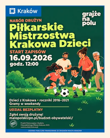 Grajże na polu – Kraków stawia na piłkę nożną dla wszystkich