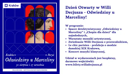 Niedziela u Marceliny w Willi Decjusza – dzień otwarty z historią, modą i muzyką