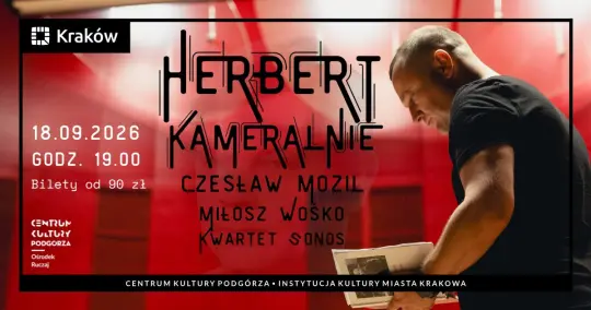Czesław Mozil zaśpiewa wiersze Herberta w Ośrodku Ruczaj w Krakowie