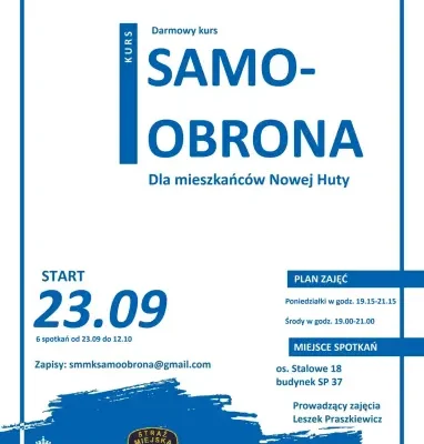Bezpłatny kurs samoobrony w Nowej Hucie – trwają zapisy