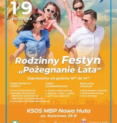 Rodzinny festyn „Pożegnanie lata” w Nowej Hucie – dziś na os. Kolorowym