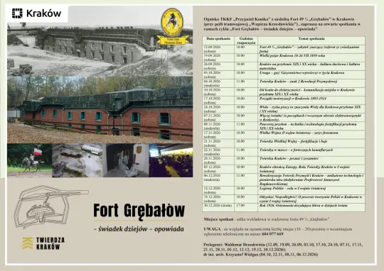 Fort Grębałów zaprasza na cykl wykładów o historii Krakowa i Twierdzy Kraków