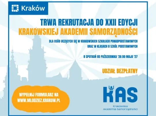 Krakowska Akademia Samorządności po raz XXII – rusza nabór dla młodych liderów