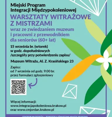 Seniorzy z Krakowa odkryją tajniki witrażu – bezpłatne warsztaty z mistrzami