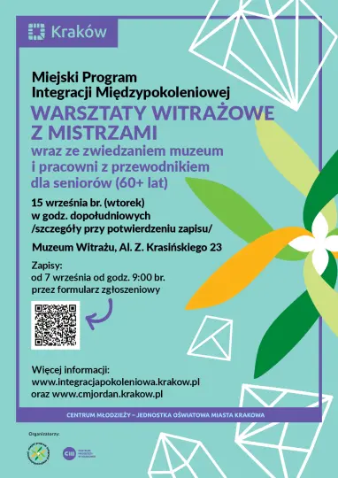 Kraków: Bezpłatne warsztaty witrażowe dla seniorów 60+