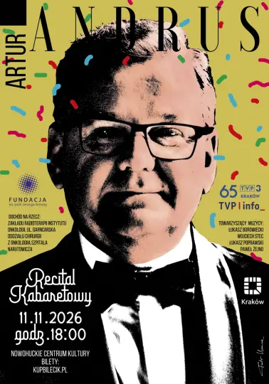 Artur Andrus wystąpi charytatywnie w Nowohuckim Centrum Kultury