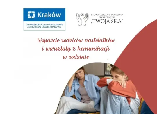 Bezpłatne warsztaty i konsultacje psychologiczne dla rodziców nastolatków w Krakowie