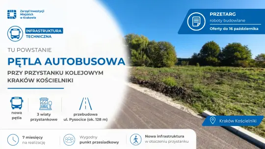 Kraków Kościelniki: nowa pętla autobusowa połączy autobus z koleją
