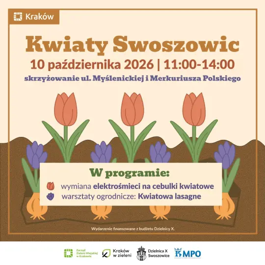 Kwiaty Swoszowic 2026 – wymień elektrośmieci na cebulki kwiatów