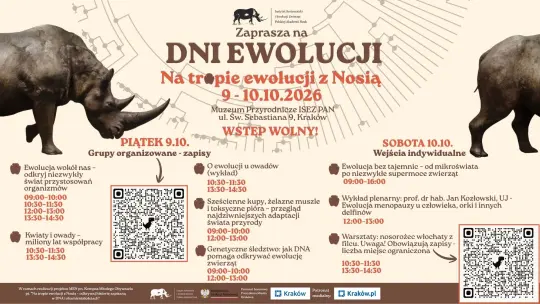 Dni Ewolucji w Krakowie – bezpłatne warsztaty i wykłady o historii życia