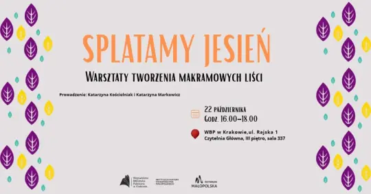 Makrama i jesień w bibliotece – warsztaty rękodzieła w Krakowie