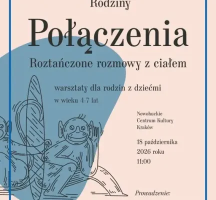 Warsztaty „Połączenia” w Nowohuckim Centrum Kultury – rodzinny czas na ruch i bliskość